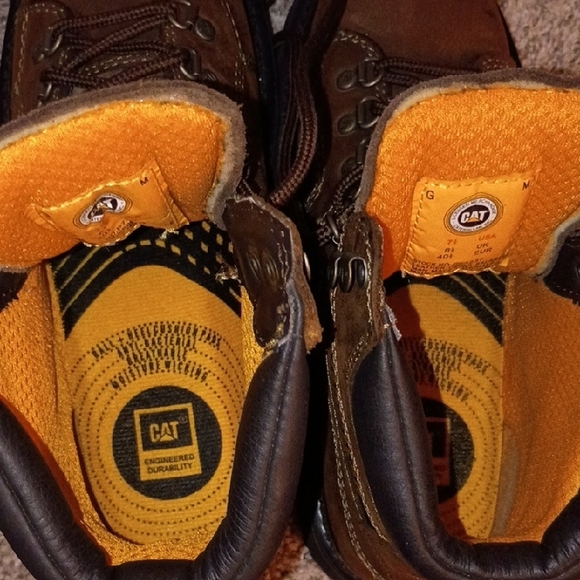 Caterpillar Men's Dark Brown Leather Boots - Picture 8 of 8